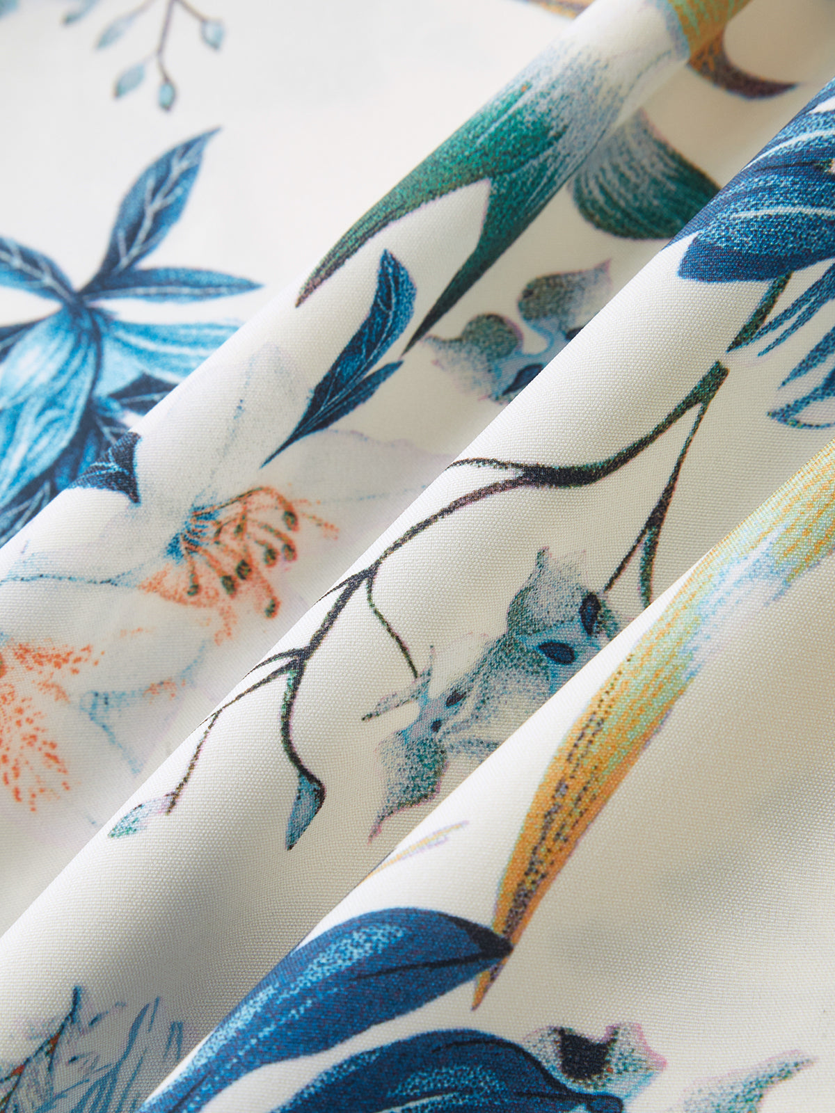 Dames Cami Maxi Jurk Tropical Print Spaghettibandjes - Blauw - Maelen