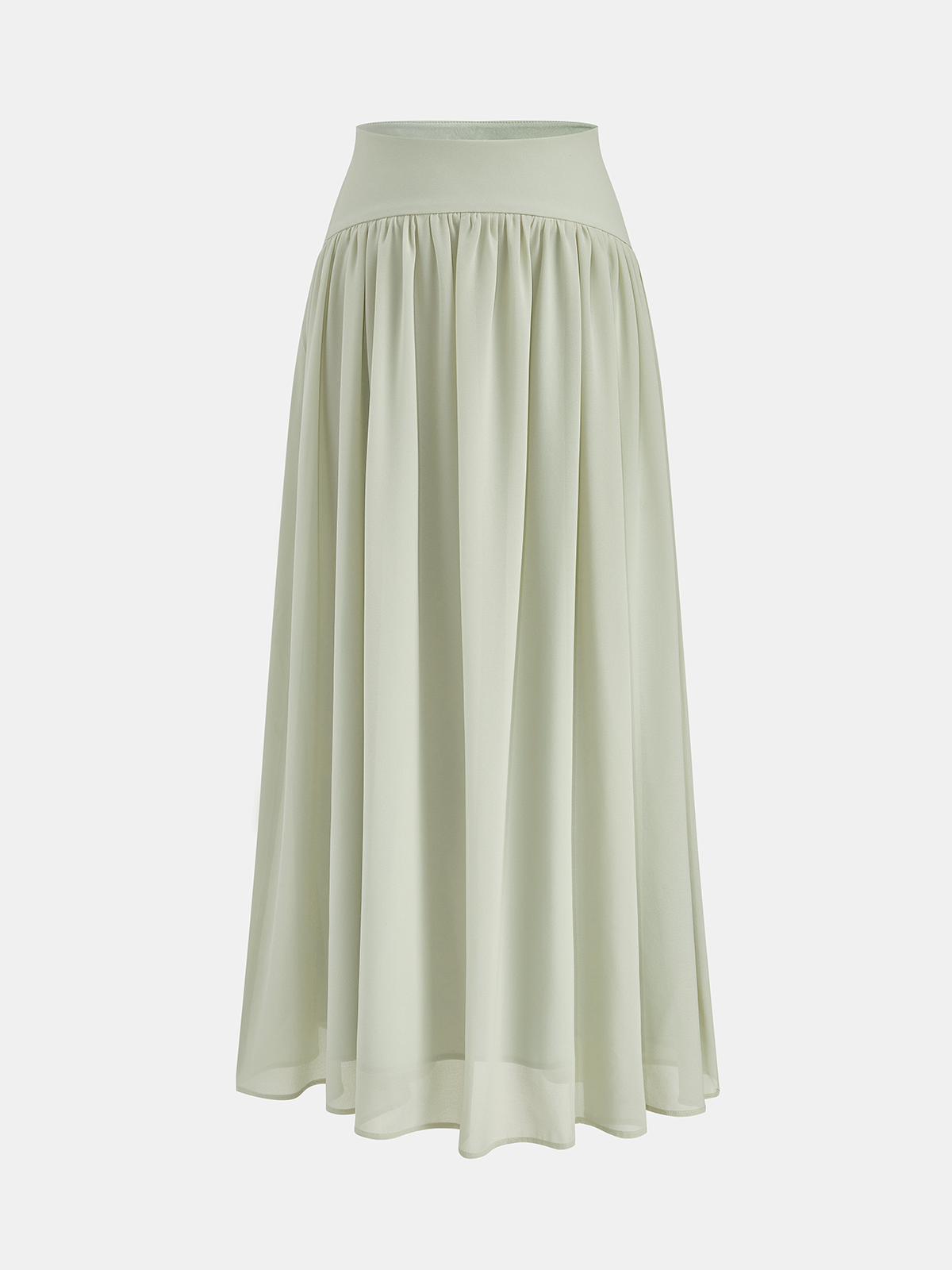 Dames Tweedelig Setje Chiffon Capelet Top en Maxi Rok - Mintgroen - Maelen