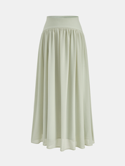 Dames Tweedelig Setje Chiffon Capelet Top en Maxi Rok - Mintgroen - Maelen