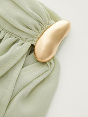 Dames Tweedelig Setje Chiffon Capelet Top en Maxi Rok - Mintgroen - Maelen