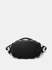 Dames Hobo Schoudertas Geweven Mesh Gestreept - Zwart / Wit - Maelen