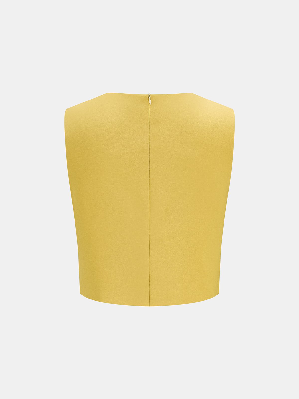 Dames Tweedelig Setje Crop Top en Mini Rok Metalen Details - Geel - Maelen