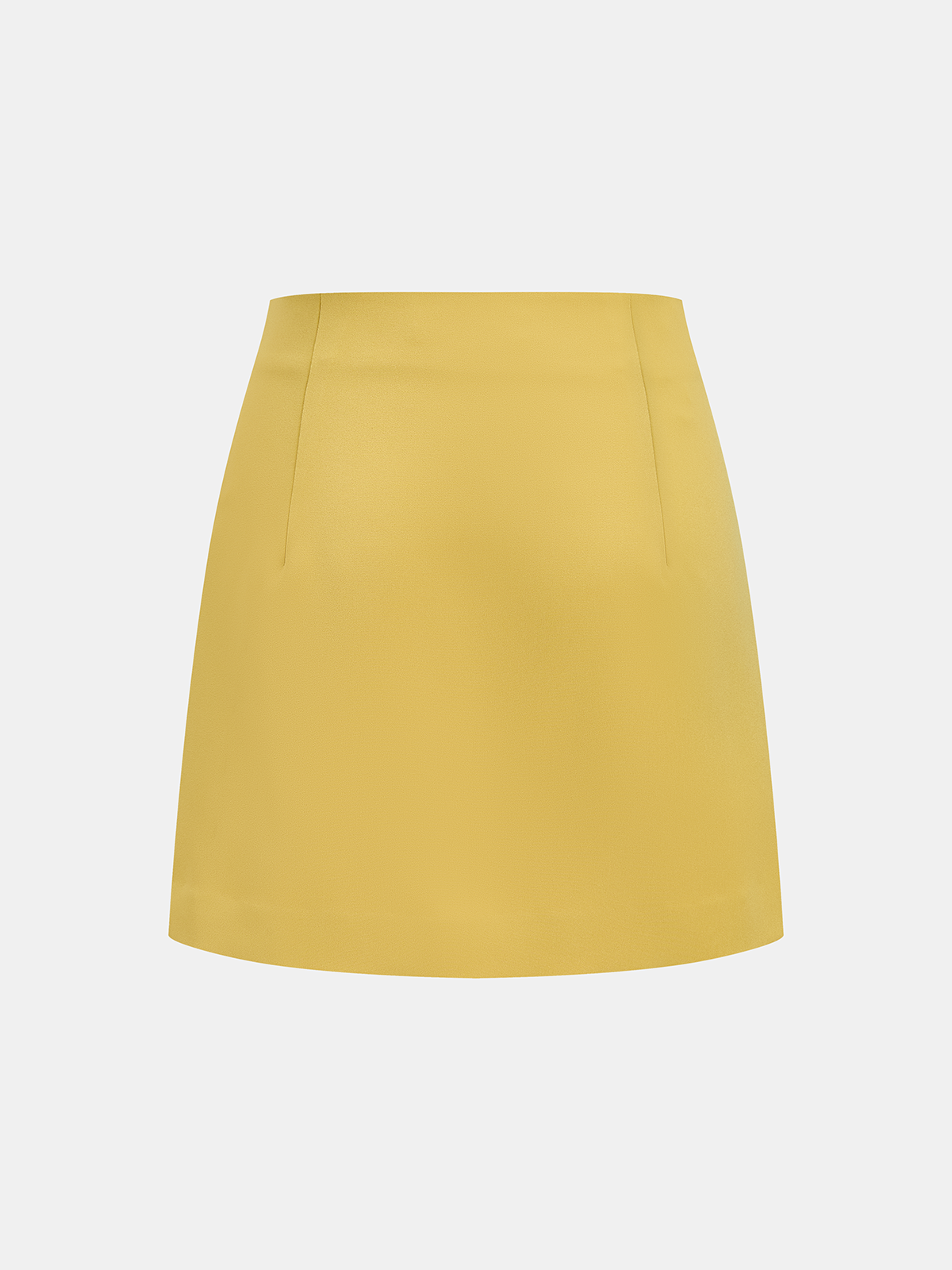 Dames Tweedelig Setje Crop Top en Mini Rok Metalen Details - Geel - Maelen