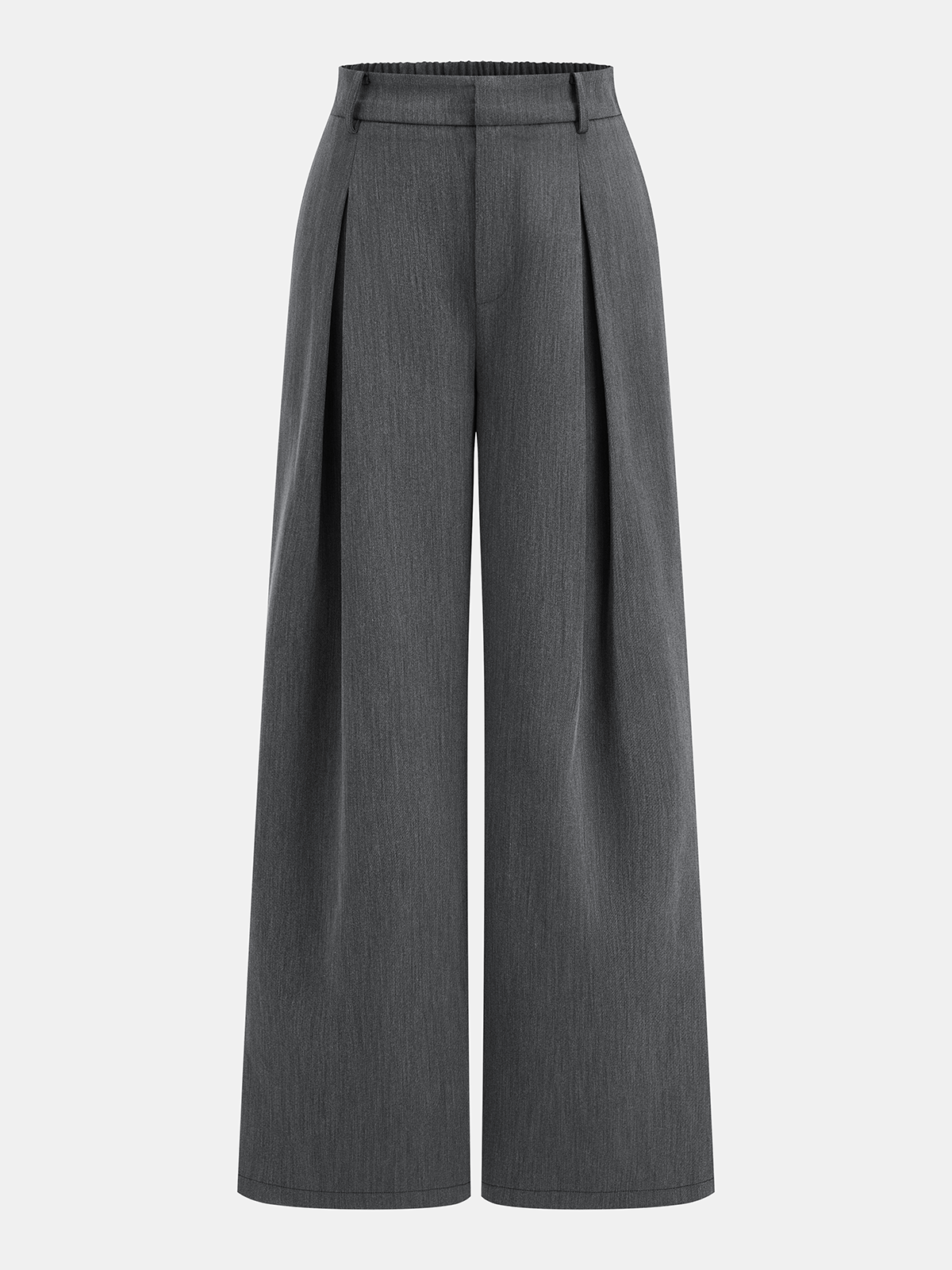Dames Tweedelig Setje Geplooide Blouse Cap Sleeve en Geplooide Broek - Grijs - Maelen
