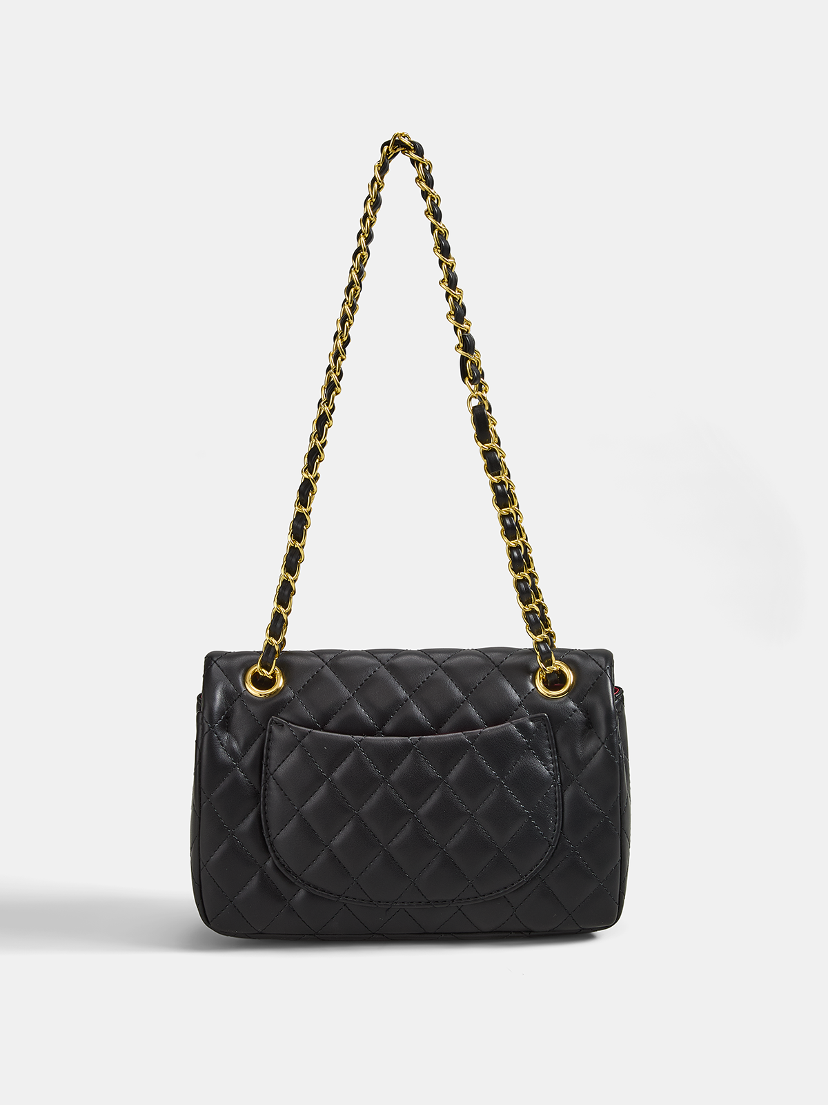 Dames Crossbody Tas Gewatteerd Ketting Schoudertas - Zwart - Maelen