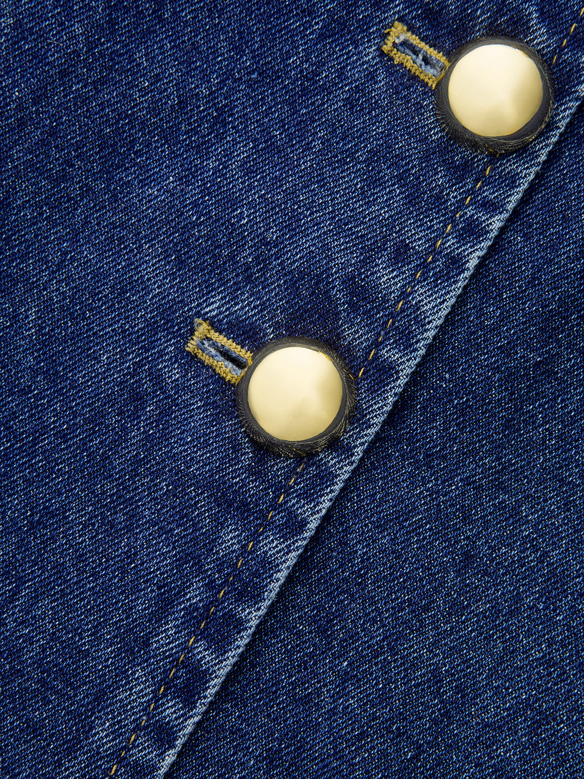 Dames Tweedelig Denim Setje Haltertop Peplum en Shorts - Blauw / Donkerblauw - Maelen