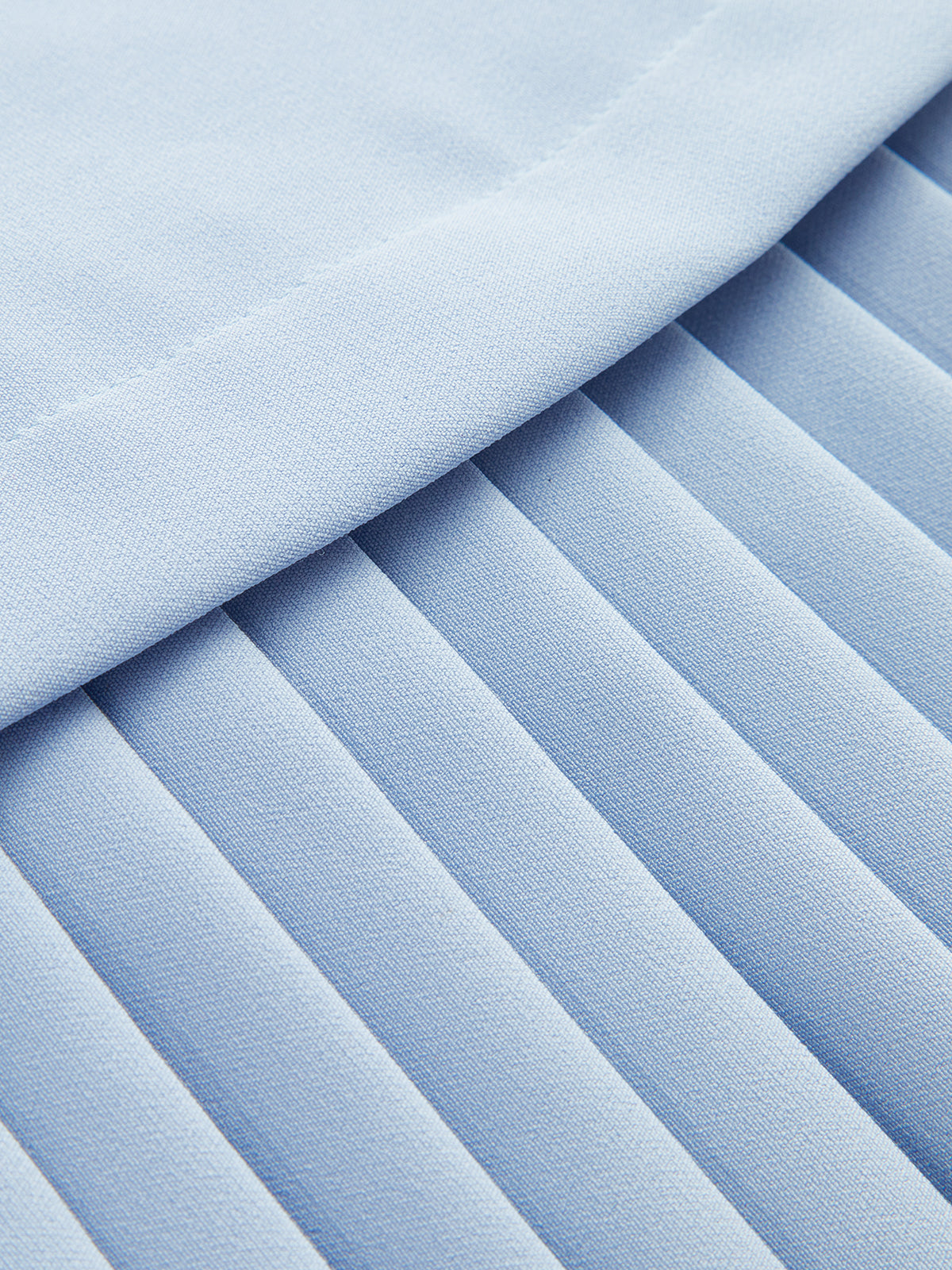 Dames Mini Jurk Boothalslijn Mouwloos Geplooide Rok - Blauw - Maelen