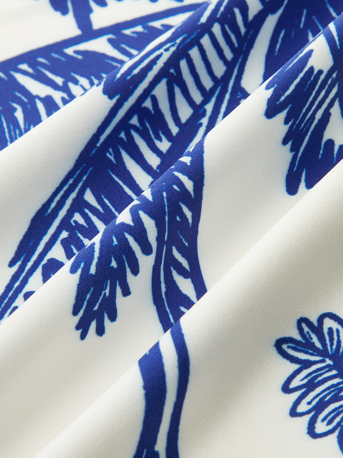 Dames Tweedelig Setje Strapless Top en Wide Leg Broek Bloemenprint - Blauw / Wit - Maelen