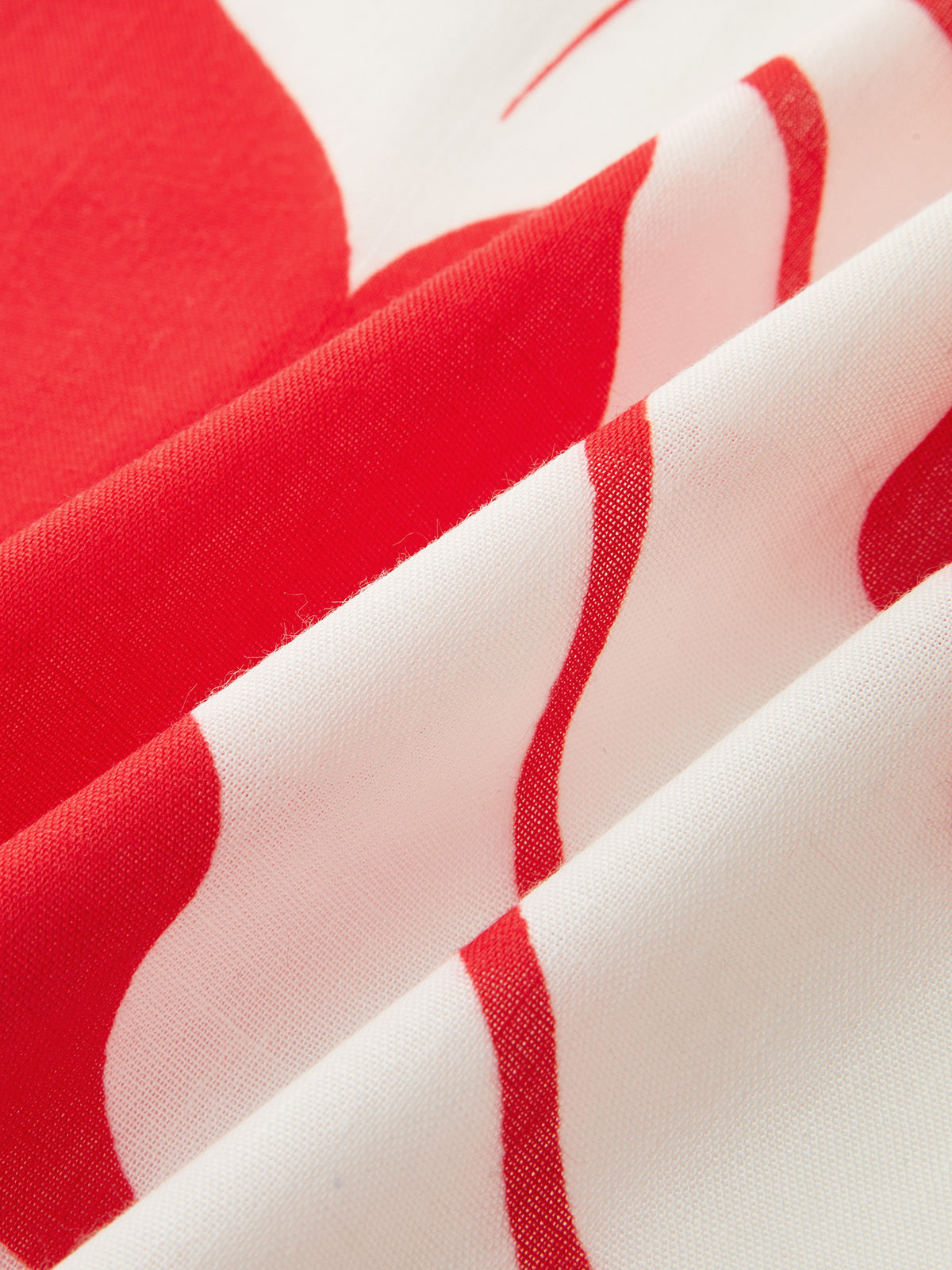 Dames Longline Cami Top Bladprint Spaghettibandjes Oversized - Rood - Maelen