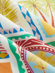 Dames Tweedelig Setje Overhemd en Shorts Tropical Print - Multicolor - Maelen