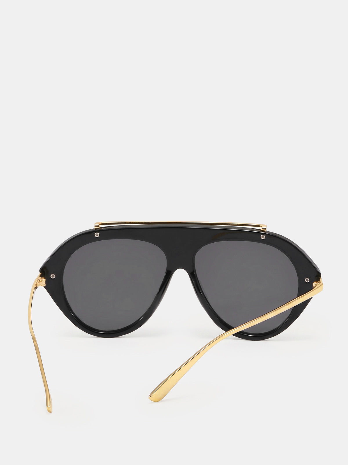 Dames Aviator Zonnebril Oversized Metalen Montuur - Zwart - Maelen