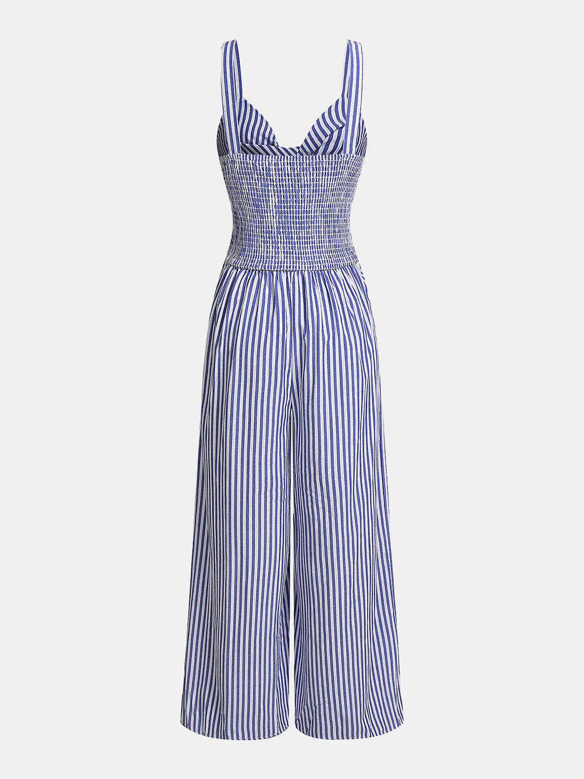 Dames Jumpsuit Cami Wide Leg Gestreept Cutout Detail - Aqua - Maelen