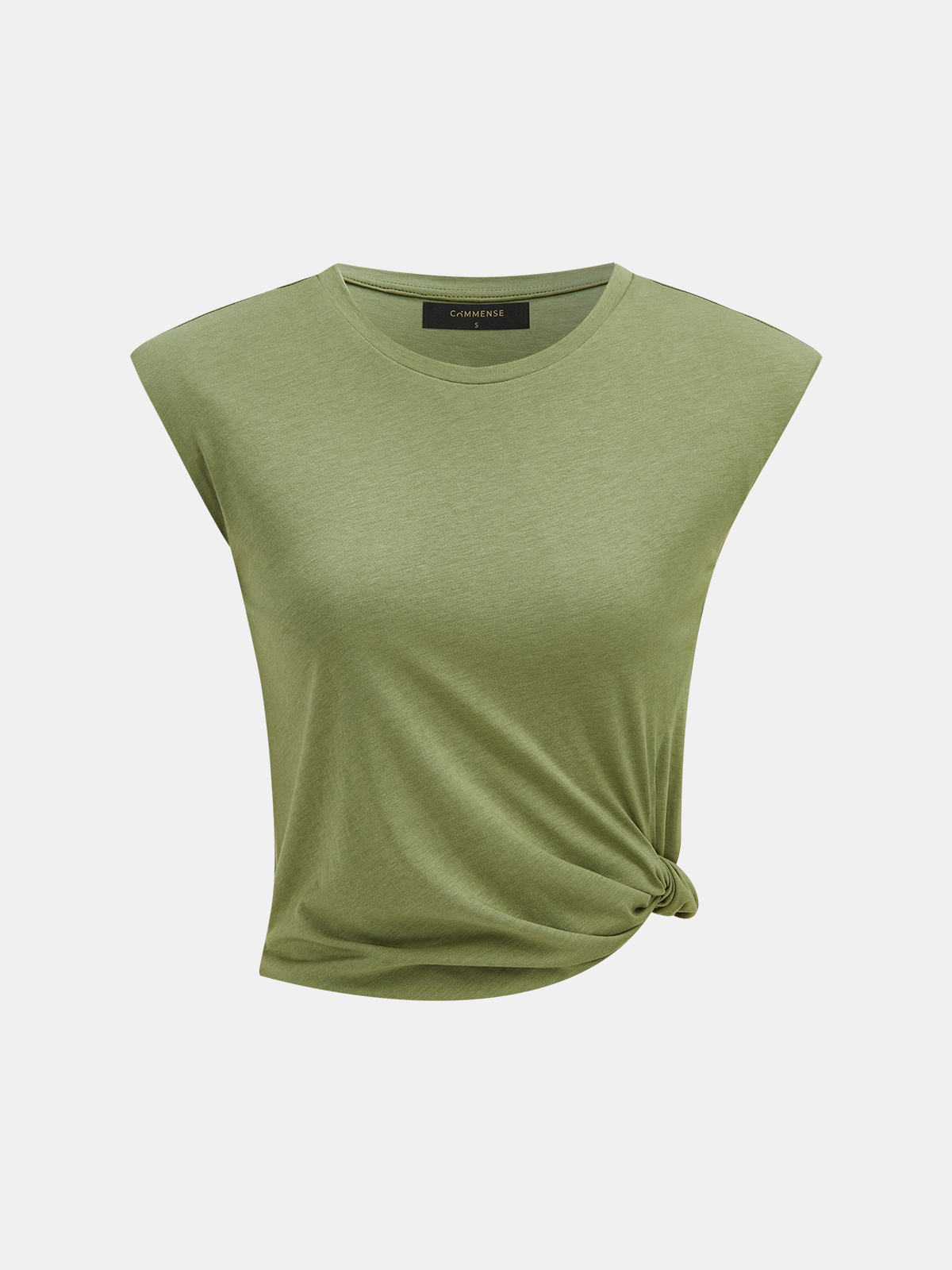 Dames Tweedelig Setje Twisted Cap Sleeve Top en Maxi Rok - Legergroen - Maelen