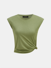 Dames Tweedelig Setje Twisted Cap Sleeve Top en Maxi Rok - Legergroen - Maelen