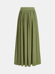 Dames Tweedelig Setje Twisted Cap Sleeve Top en Maxi Rok - Legergroen - Maelen
