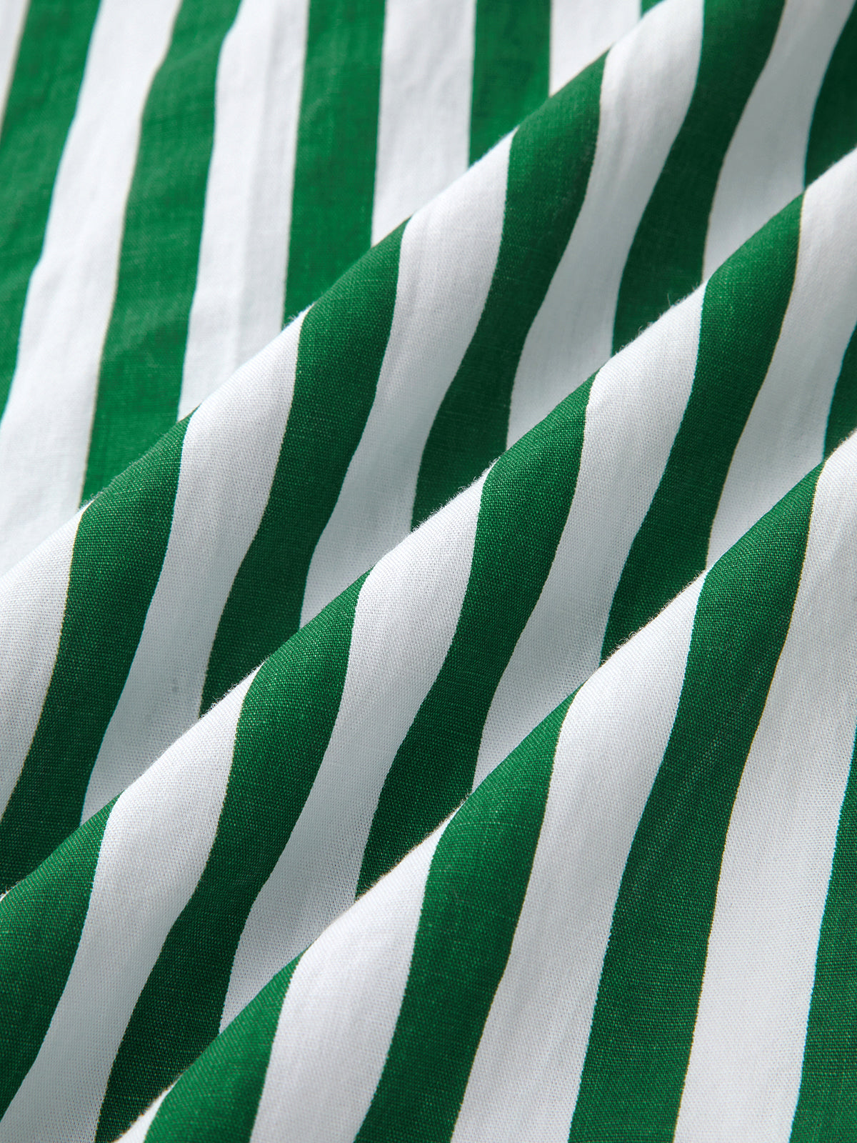 Dames Midi Jurk Mouwloos 100% Katoen Gestreept Ceintuur - Groen / Wit - Maelen