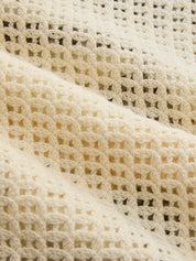 Dames Gehaakt Vest Bloem Borduursel Mouwloos - Beige - Maelen