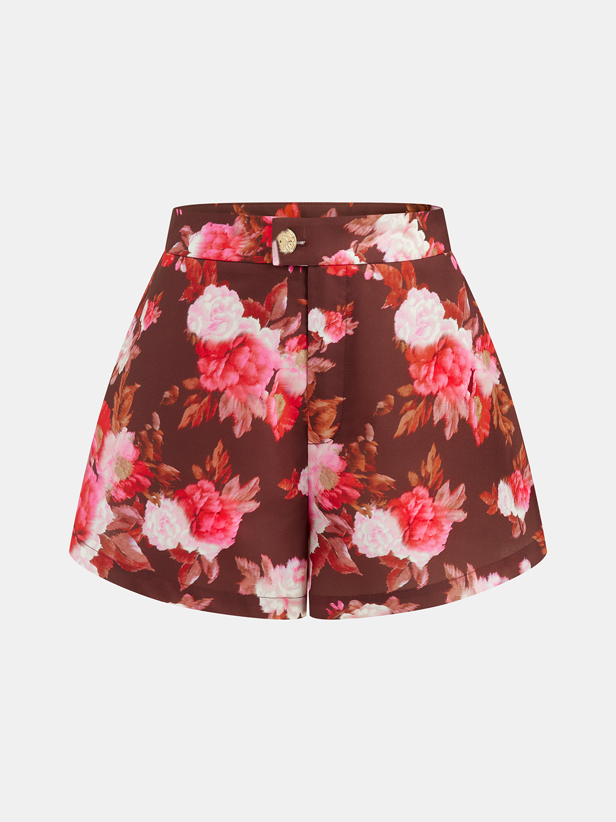 Dames Casual Shorts Bloemenprint Middelhoge Taille - Multicolor - Maelen