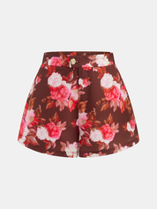 Dames Casual Shorts Bloemenprint Middelhoge Taille - Multicolor - Maelen