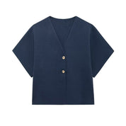 Livia Knit Cardigan | Damesvest met Chique V-Hals, Subtiele Knoopsluiting en Zachte Gebreide Stof