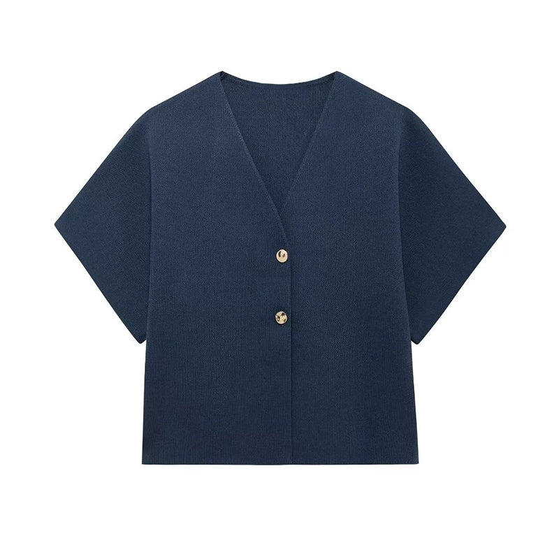 Livia Knit Cardigan | Damesvest met Chique V-Hals, Subtiele Knoopsluiting en Zachte Gebreide Stof