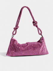Luxe Pailletten Schoudertas Dames met Ketting - Zilver / Zwart / Roze / Groen / Roze / Blauw