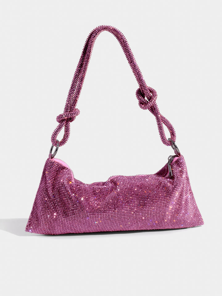 Luxe Pailletten Schoudertas Dames met Ketting - Zilver / Zwart / Roze / Groen / Roze / Blauw