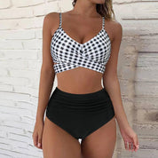 Amira Bikiniset | High-Waist Damesbikini met Verstelbare Cross-Over Top