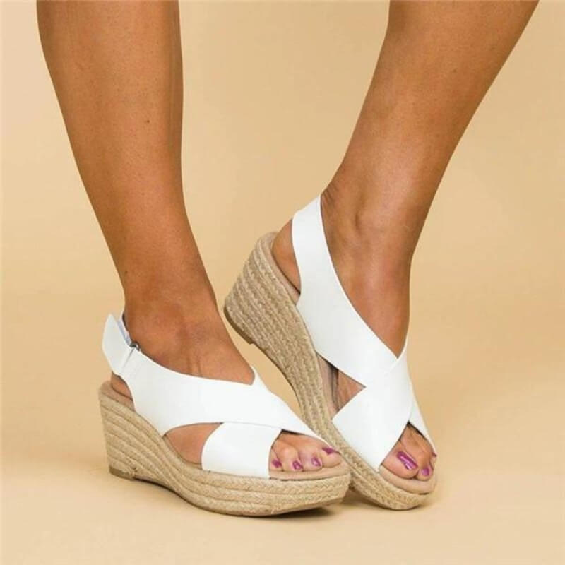 Camila Sleehaksandalen | Zomerse Sandalen met Gekruiste Bandjes en Comfortabele Hak