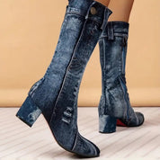 Daisy™ Denim Laarzen | Trendy Denim Statement Boots met Comfortabele Pasvorm