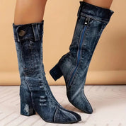 Daisy™ Denim Laarzen | Trendy Denim Statement Boots met Comfortabele Pasvorm