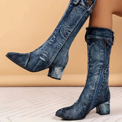 Daisy™ Denim Laarzen | Trendy Denim Statement Boots met Comfortabele Pasvorm