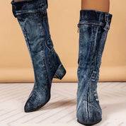 Daisy™ Denim Laarzen | Trendy Denim Statement Boots met Comfortabele Pasvorm