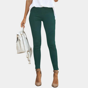 Elena Broek | Dames Skinny Broek met Hoge Taille en Comfortabele Stretch