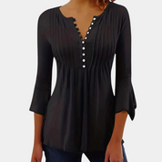 Circe Blouse | Casual Damesblouse met Losvallende Pasvorm en Verfijnde Details
