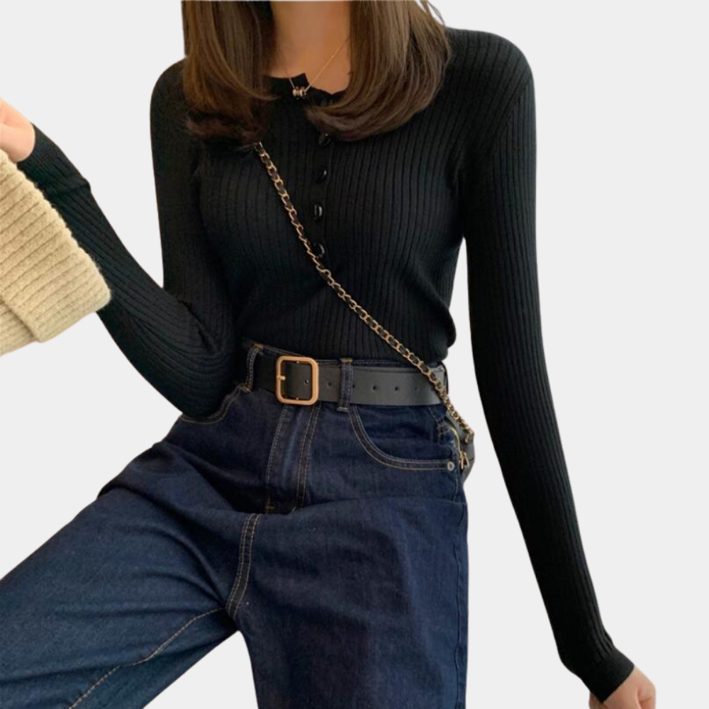 ALMA Trui | Zachte Gebreide Luchtige Sweater met Relaxte Pasvorm