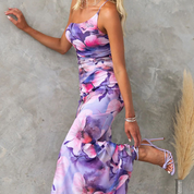 Isabella Jurk | Dames Lange Jurk met Asymmetrische Schouder en Elegante Pasvorm