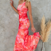 Isabella Jurk | Dames Lange Jurk met Asymmetrische Schouder en Elegante Pasvorm