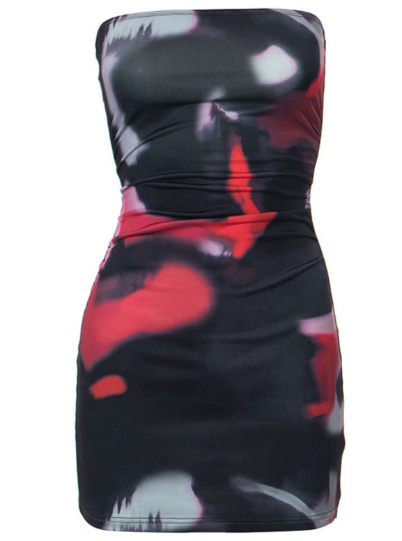 Strapless mini jurk dames, strakke party jurk, sexy zomer jurk | Bella Belucci