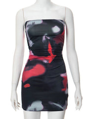 Strapless mini jurk dames, strakke party jurk, sexy zomer jurk | Bella Belucci