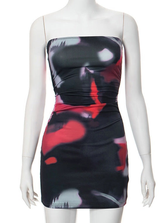 Strapless mini jurk dames, strakke party jurk, sexy zomer jurk | Bella Belucci