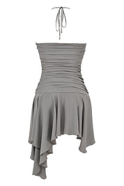 Asymmetrische midi jurk dames, strapless jurk, elegante party jurk | Bella Belucci