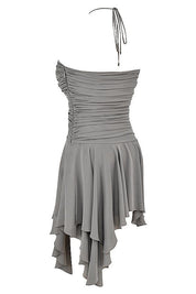 Asymmetrische midi jurk dames, strapless jurk, elegante party jurk | Bella Belucci