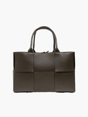 Grote shopper dames tas, geweven handtas, vegan leren tas | Bella Belucci