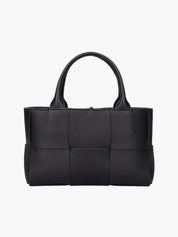 Grote shopper dames tas, geweven handtas, vegan leren tas | Bella Belucci