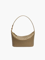 Geweven schoudertas dames, vegan leren handtas trendy | Bella Milano
