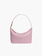 Geweven schoudertas dames, vegan leren handtas trendy | Bella Milano