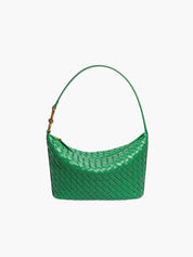 Geweven schoudertas dames, vegan leren handtas trendy | Bella Milano