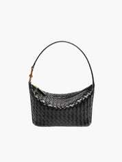 Geweven schoudertas dames, vegan leren handtas trendy | Bella Milano