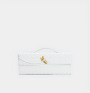 Geweven leren crossbody tas dames, luxe schoudertas | Bella Fiora